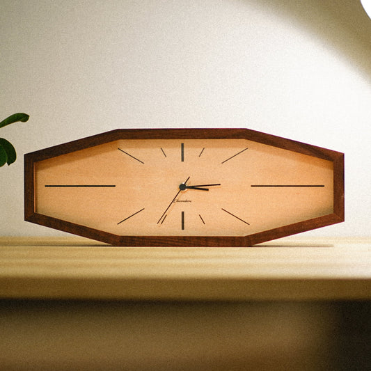 現代簡約胡桃木掛鐘|INTERZERO