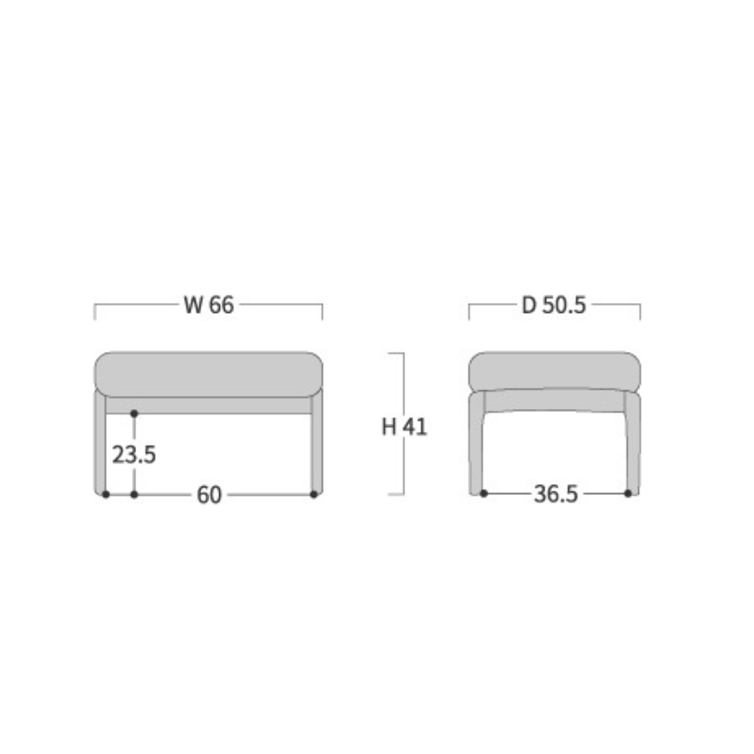 Maple Rich 沙發腳凳｜Ibata Interior