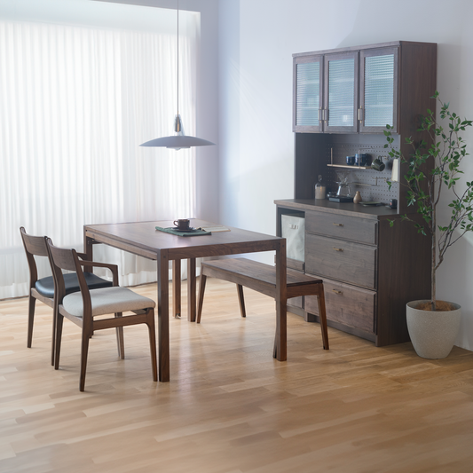 實木延伸餐桌｜WA+